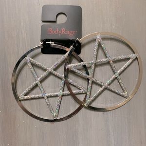 Body Rage Silver Earrings